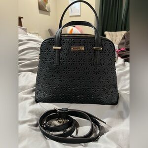 Kate Spade Cedar Street Maise Satchel with laser cut floral design